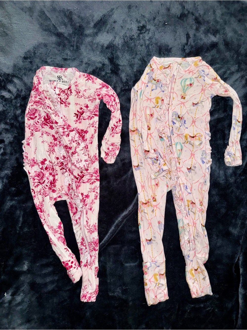 Bundle of Bums and Roses convertible onesies!